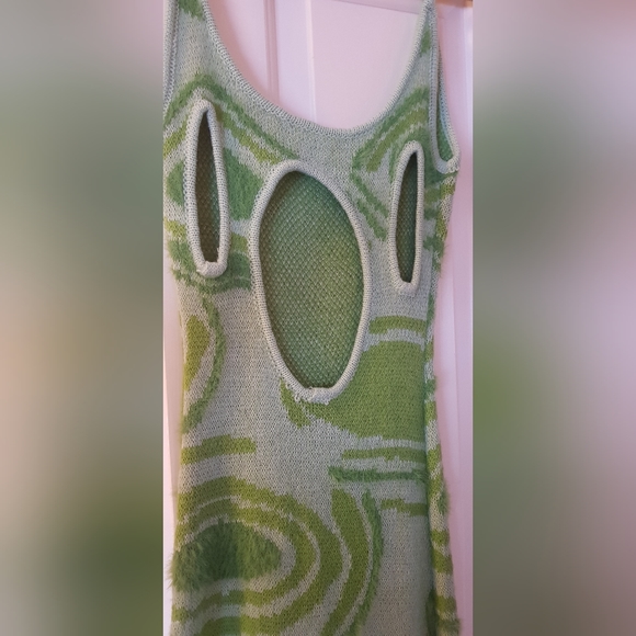 House of Sunny green cutout midi dress Y2K - Picture 4 of 10